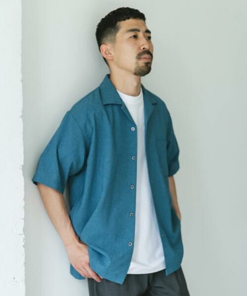 URBAN RESEARCH DOORS / アーバンリサーチ ドアーズ シャツ・ブラウス | マイクロサッカー オープンカラー ショートスリーブシャツ | 詳細16