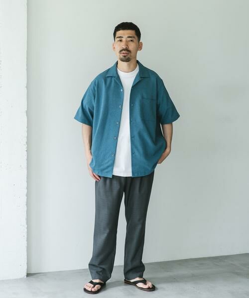 URBAN RESEARCH DOORS / アーバンリサーチ ドアーズ シャツ・ブラウス | マイクロサッカー オープンカラー ショートスリーブシャツ | 詳細18