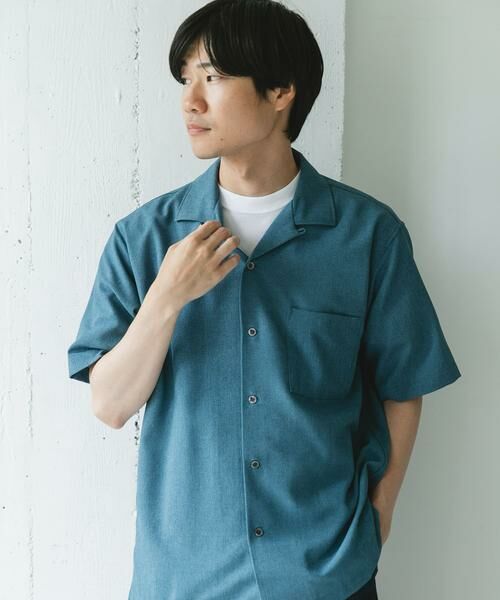 URBAN RESEARCH DOORS / アーバンリサーチ ドアーズ シャツ・ブラウス | マイクロサッカー オープンカラー ショートスリーブシャツ | 詳細3