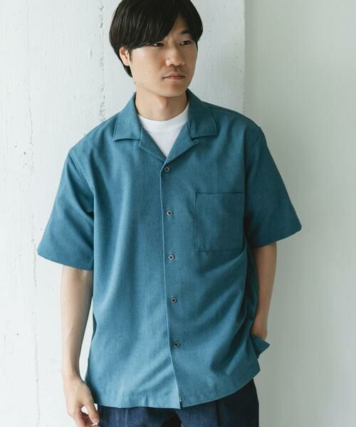 URBAN RESEARCH DOORS / アーバンリサーチ ドアーズ シャツ・ブラウス | マイクロサッカー オープンカラー ショートスリーブシャツ | 詳細4