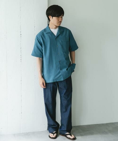 URBAN RESEARCH DOORS / アーバンリサーチ ドアーズ シャツ・ブラウス | マイクロサッカー オープンカラー ショートスリーブシャツ | 詳細5