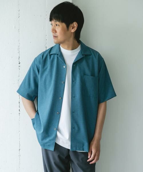 URBAN RESEARCH DOORS / アーバンリサーチ ドアーズ シャツ・ブラウス | マイクロサッカー オープンカラー ショートスリーブシャツ | 詳細7