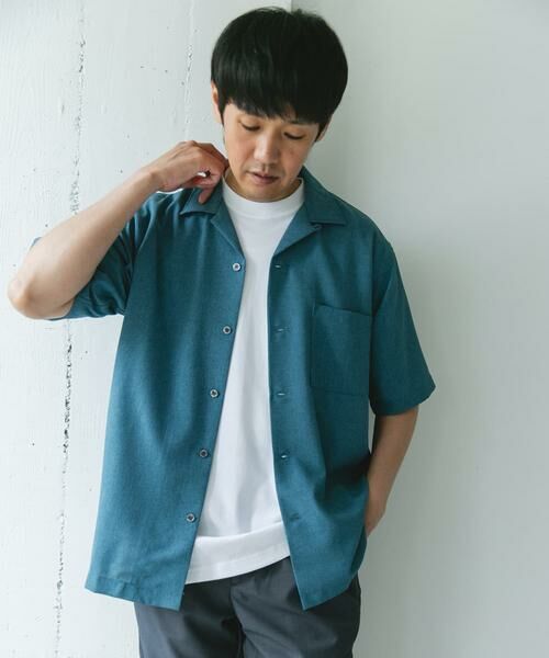 URBAN RESEARCH DOORS / アーバンリサーチ ドアーズ シャツ・ブラウス | マイクロサッカー オープンカラー ショートスリーブシャツ | 詳細8