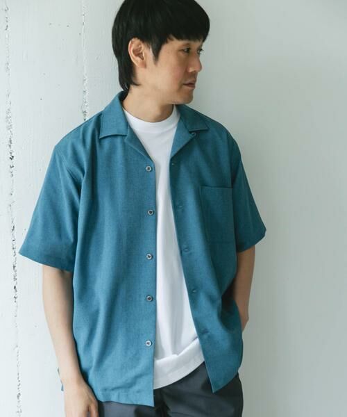 URBAN RESEARCH DOORS / アーバンリサーチ ドアーズ シャツ・ブラウス | マイクロサッカー オープンカラー ショートスリーブシャツ | 詳細9