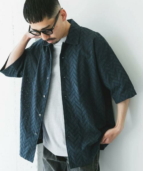 URBAN RESEARCH DOORS / アーバンリサーチ ドアーズ シャツ・ブラウス | カラミショートスリーブシャツ | 詳細1