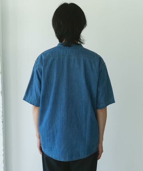 URBAN RESEARCH DOORS / アーバンリサーチ ドアーズ シャツ・ブラウス | リネン混 デニムバンドショートスリーブシャツ | 詳細17
