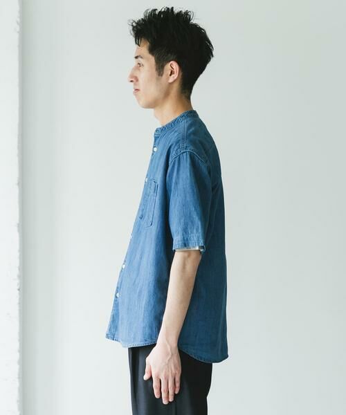 URBAN RESEARCH DOORS / アーバンリサーチ ドアーズ シャツ・ブラウス | リネン混 デニムバンドショートスリーブシャツ | 詳細19