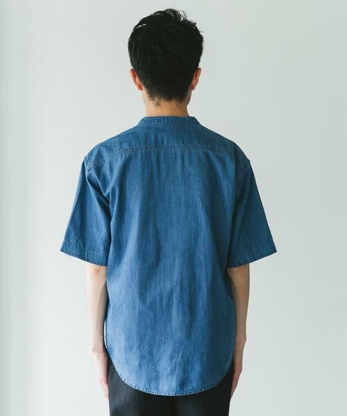 URBAN RESEARCH DOORS / アーバンリサーチ ドアーズ シャツ・ブラウス | リネン混 デニムバンドショートスリーブシャツ | 詳細20