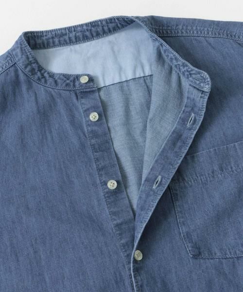 URBAN RESEARCH DOORS / アーバンリサーチ ドアーズ シャツ・ブラウス | リネン混 デニムバンドショートスリーブシャツ | 詳細22