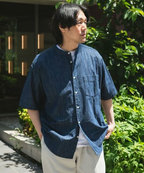 URBAN RESEARCH DOORS / アーバンリサーチ ドアーズ シャツ・ブラウス | リネン混 デニムバンドショートスリーブシャツ | 詳細29