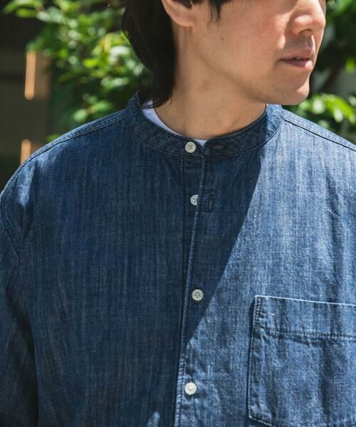 URBAN RESEARCH DOORS / アーバンリサーチ ドアーズ シャツ・ブラウス | リネン混 デニムバンドショートスリーブシャツ | 詳細30