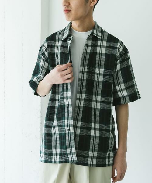 URBAN RESEARCH DOORS / アーバンリサーチ ドアーズ シャツ・ブラウス | カラミ織ショートスリーブチェックシャツ | 詳細3