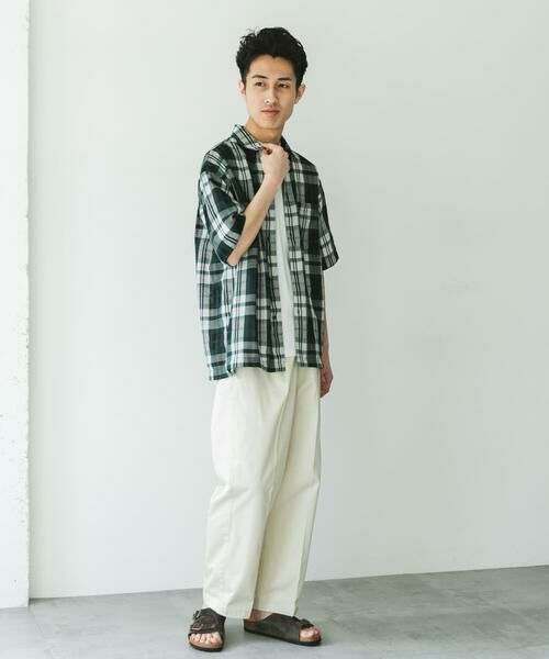 URBAN RESEARCH DOORS / アーバンリサーチ ドアーズ シャツ・ブラウス | カラミ織ショートスリーブチェックシャツ | 詳細5