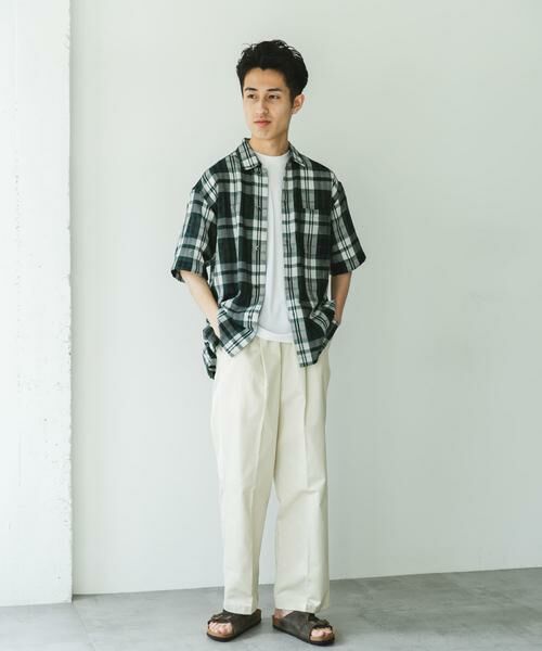 URBAN RESEARCH DOORS / アーバンリサーチ ドアーズ シャツ・ブラウス | カラミ織ショートスリーブチェックシャツ | 詳細6