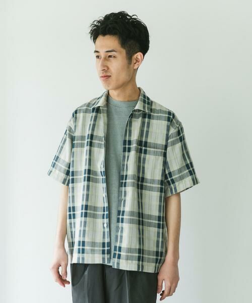 URBAN RESEARCH DOORS / アーバンリサーチ ドアーズ シャツ・ブラウス | カラミ織ショートスリーブチェックシャツ | 詳細10