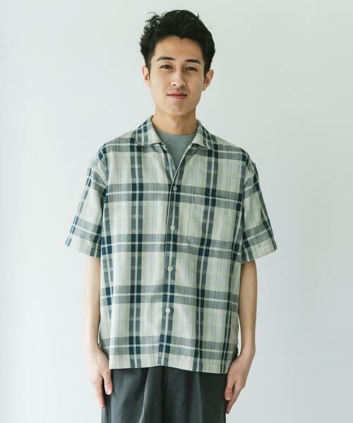 URBAN RESEARCH DOORS / アーバンリサーチ ドアーズ シャツ・ブラウス | カラミ織ショートスリーブチェックシャツ | 詳細15