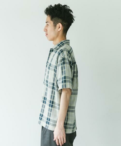 URBAN RESEARCH DOORS / アーバンリサーチ ドアーズ シャツ・ブラウス | カラミ織ショートスリーブチェックシャツ | 詳細16