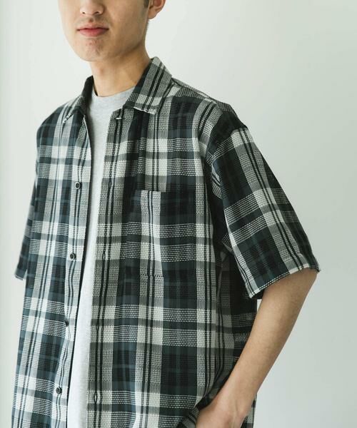 URBAN RESEARCH DOORS / アーバンリサーチ ドアーズ シャツ・ブラウス | カラミ織ショートスリーブチェックシャツ | 詳細20