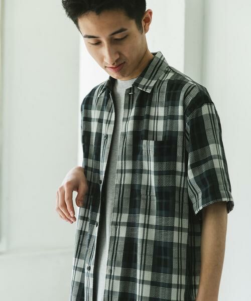 URBAN RESEARCH DOORS / アーバンリサーチ ドアーズ シャツ・ブラウス | カラミ織ショートスリーブチェックシャツ | 詳細21