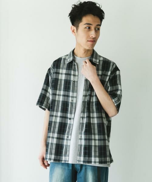 URBAN RESEARCH DOORS / アーバンリサーチ ドアーズ シャツ・ブラウス | カラミ織ショートスリーブチェックシャツ | 詳細22
