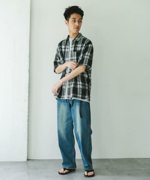 URBAN RESEARCH DOORS / アーバンリサーチ ドアーズ シャツ・ブラウス | カラミ織ショートスリーブチェックシャツ | 詳細24