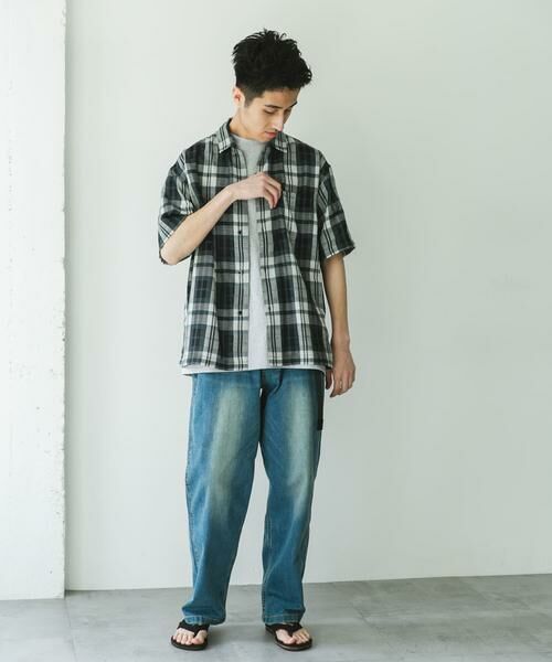 URBAN RESEARCH DOORS / アーバンリサーチ ドアーズ シャツ・ブラウス | カラミ織ショートスリーブチェックシャツ | 詳細25