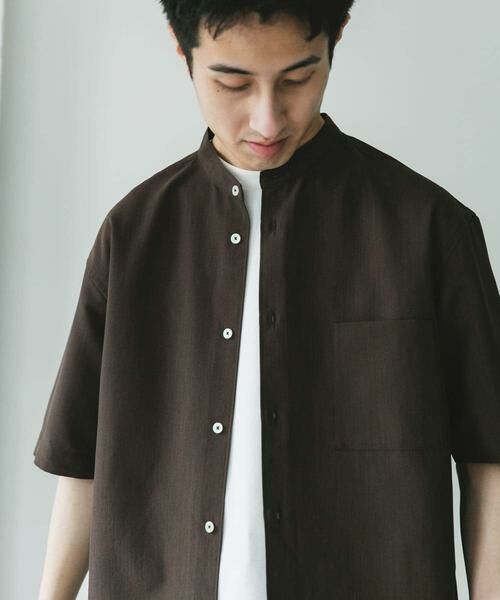 URBAN RESEARCH DOORS / アーバンリサーチ ドアーズ シャツ・ブラウス | 『XLサイズ/WEB限定』『吸水速乾』セオアルファバンドカラーショートスリーブシャツ | 詳細1