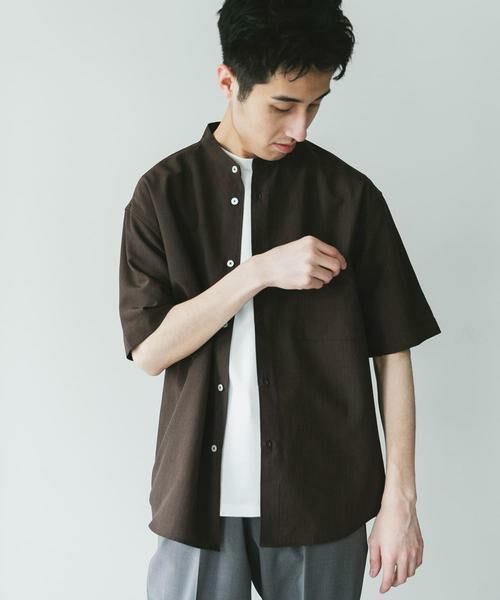 URBAN RESEARCH DOORS / アーバンリサーチ ドアーズ シャツ・ブラウス | 『XLサイズ/WEB限定』『吸水速乾』セオアルファバンドカラーショートスリーブシャツ | 詳細2
