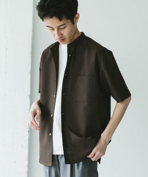 URBAN RESEARCH DOORS / アーバンリサーチ ドアーズ シャツ・ブラウス | 『XLサイズ/WEB限定』『吸水速乾』セオアルファバンドカラーショートスリーブシャツ | 詳細4