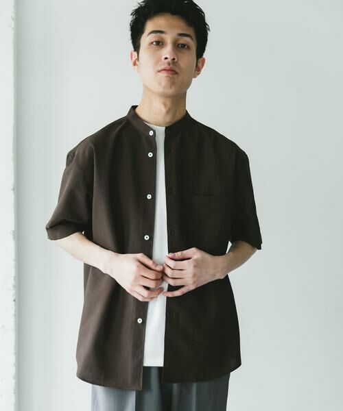 URBAN RESEARCH DOORS / アーバンリサーチ ドアーズ シャツ・ブラウス | 『XLサイズ/WEB限定』『吸水速乾』セオアルファバンドカラーショートスリーブシャツ | 詳細5