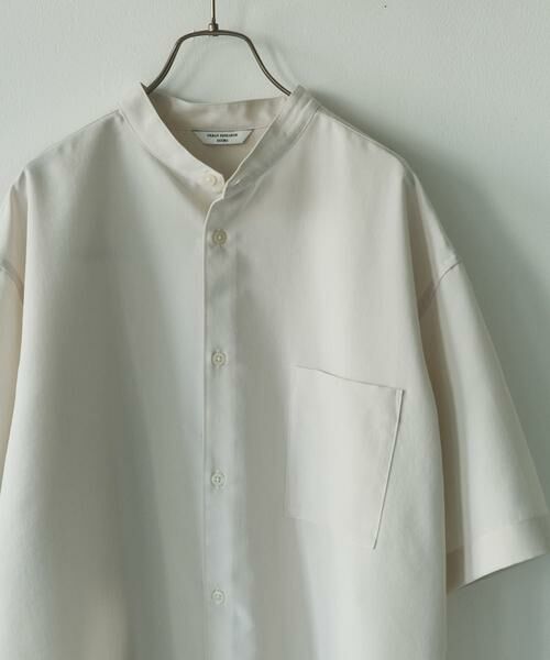 URBAN RESEARCH DOORS / アーバンリサーチ ドアーズ シャツ・ブラウス | 『XLサイズ/WEB限定』『吸水速乾』セオアルファバンドカラーショートスリーブシャツ(オフホワイト)