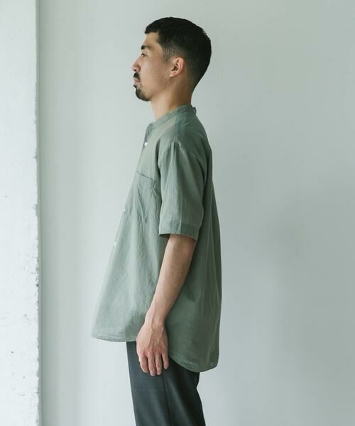 URBAN RESEARCH DOORS / アーバンリサーチ ドアーズ シャツ・ブラウス | 玉虫シャンブレー バンドカラーシャツ | 詳細15