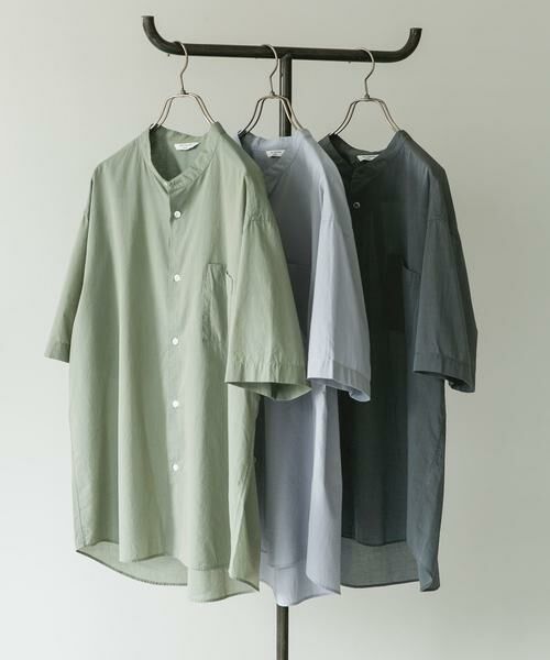 URBAN RESEARCH DOORS / アーバンリサーチ ドアーズ シャツ・ブラウス | 玉虫シャンブレー バンドカラーシャツ | 詳細17