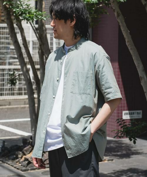 URBAN RESEARCH DOORS / アーバンリサーチ ドアーズ シャツ・ブラウス | 玉虫シャンブレー バンドカラーシャツ | 詳細2