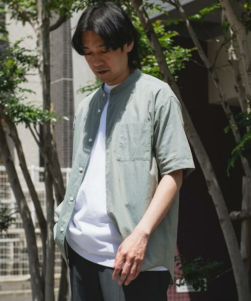 URBAN RESEARCH DOORS / アーバンリサーチ ドアーズ シャツ・ブラウス | 玉虫シャンブレー バンドカラーシャツ | 詳細3