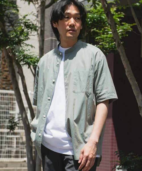 URBAN RESEARCH DOORS / アーバンリサーチ ドアーズ シャツ・ブラウス | 玉虫シャンブレー バンドカラーシャツ | 詳細4