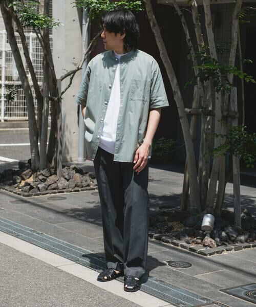 URBAN RESEARCH DOORS / アーバンリサーチ ドアーズ シャツ・ブラウス | 玉虫シャンブレー バンドカラーシャツ | 詳細5