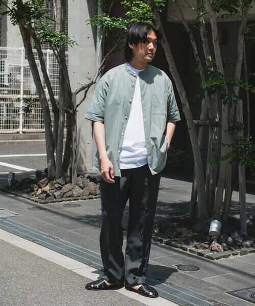 URBAN RESEARCH DOORS / アーバンリサーチ ドアーズ シャツ・ブラウス | 玉虫シャンブレー バンドカラーシャツ | 詳細6