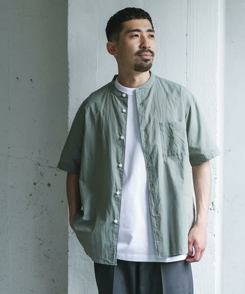 URBAN RESEARCH DOORS / アーバンリサーチ ドアーズ シャツ・ブラウス | 玉虫シャンブレー バンドカラーシャツ | 詳細7