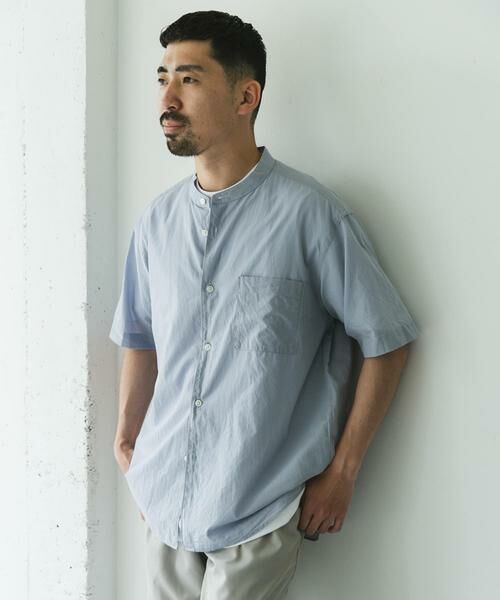 URBAN RESEARCH DOORS / アーバンリサーチ ドアーズ シャツ・ブラウス | 玉虫シャンブレー バンドカラーシャツ | 詳細25