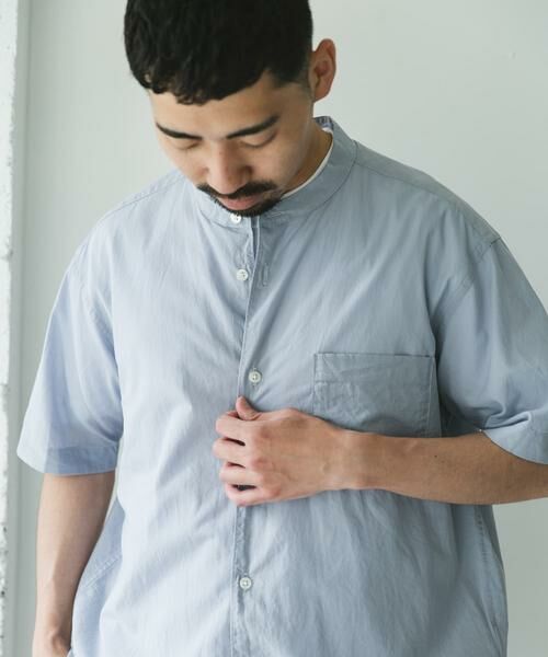 URBAN RESEARCH DOORS / アーバンリサーチ ドアーズ シャツ・ブラウス | 玉虫シャンブレー バンドカラーシャツ | 詳細26