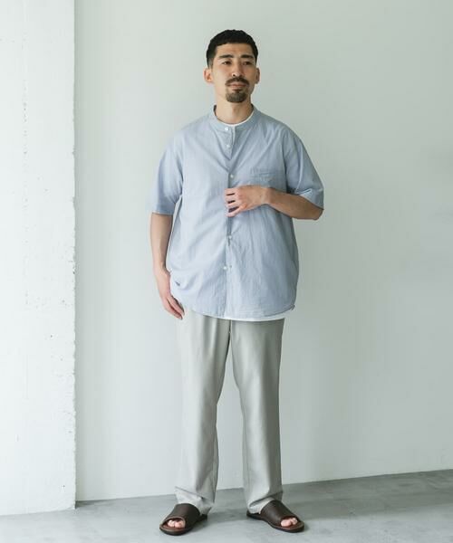 URBAN RESEARCH DOORS / アーバンリサーチ ドアーズ シャツ・ブラウス | 玉虫シャンブレー バンドカラーシャツ | 詳細27