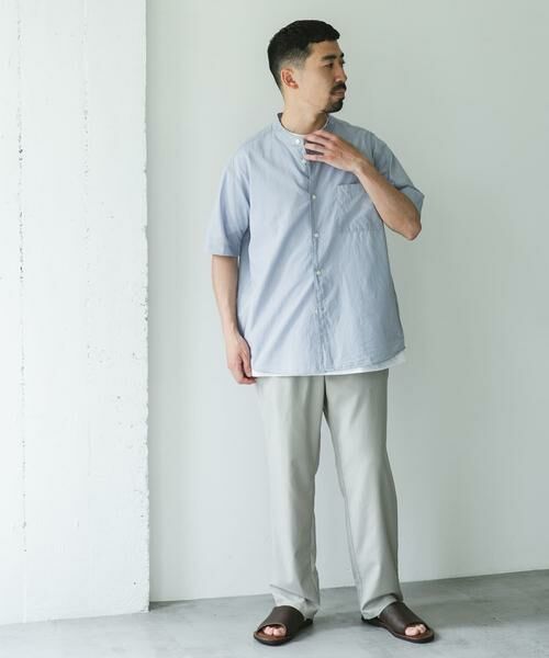 URBAN RESEARCH DOORS / アーバンリサーチ ドアーズ シャツ・ブラウス | 玉虫シャンブレー バンドカラーシャツ | 詳細28