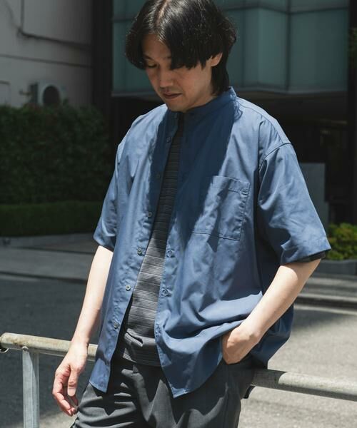 URBAN RESEARCH DOORS / アーバンリサーチ ドアーズ シャツ・ブラウス | TC バンドカラー ショートスリーブシャツ | 詳細1