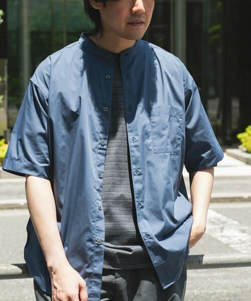 URBAN RESEARCH DOORS / アーバンリサーチ ドアーズ シャツ・ブラウス | TC バンドカラー ショートスリーブシャツ | 詳細2