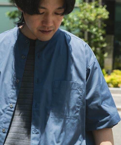 URBAN RESEARCH DOORS / アーバンリサーチ ドアーズ シャツ・ブラウス | TC バンドカラー ショートスリーブシャツ | 詳細3