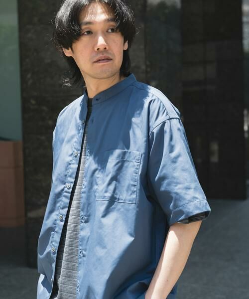 URBAN RESEARCH DOORS / アーバンリサーチ ドアーズ シャツ・ブラウス | TC バンドカラー ショートスリーブシャツ | 詳細5