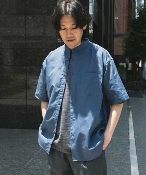 URBAN RESEARCH DOORS / アーバンリサーチ ドアーズ シャツ・ブラウス | TC バンドカラー ショートスリーブシャツ | 詳細6