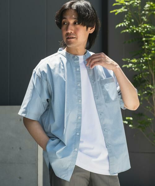 URBAN RESEARCH DOORS / アーバンリサーチ ドアーズ シャツ・ブラウス | TC バンドカラー ショートスリーブシャツ | 詳細17