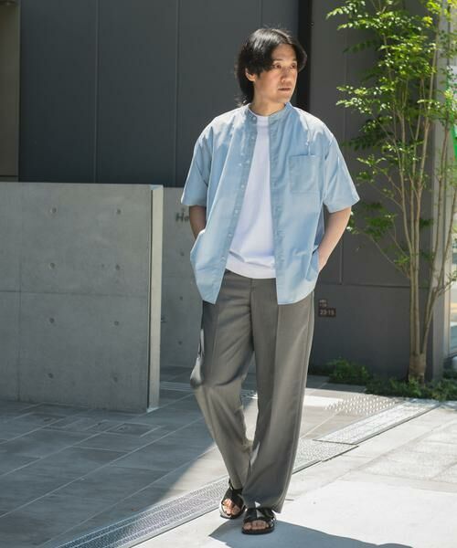 URBAN RESEARCH DOORS / アーバンリサーチ ドアーズ シャツ・ブラウス | TC バンドカラー ショートスリーブシャツ | 詳細20